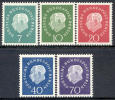 Germany Berlin 9N165-69 Mint Hinged Pres. Heuss Set From 1959 - Ongebruikt