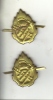 Romania - Socialist Republic - Military Badges - Pair  - Firemen - Pompiers