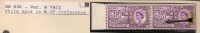 UK - Variety  SG 636 -Pair WHITE SPOT In R Of CONFERENCE -  Row 14 Stamp 2 - MNH - Variedades, Errores & Curiosidades