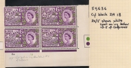 UK - Variety  SG 636 - Showing WHITE SPOT On IVY Below 1st E Of CONFERENCE - Block Of 4   -  Row 20 Stamp 5 - MLH - Abarten & Kuriositäten