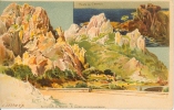 Lessieux  Illustrateur - Ref 52- La Corniche De L Esterel -rochers De St Barthelemy -saint Barthelemy - Carte Bon Etat - - Lessieux