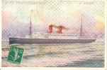 Lessieux  Illustrateur - Ref 11- Cie Gle Transatlantique -paquebot Le Chicago- Theme Bateaux Paquebots -carte Bon Etat - - Lessieux