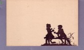 Fantaisie - Ombre - Couple D'enfants - Silhouette - Scissor-type