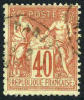 France #74 Used 40c Red Of 1878 - 1876-1878 Sage (Typ I)