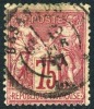 France #75 Used 75c Carmine Of 1876 - 1876-1878 Sage (Typ I)