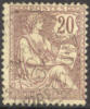 France #135 Used 20c Brown Violet Of 1902 - Used Stamps