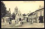 CPA  ANCIENNE- FRANCE- NOGENT-SUR-OISE (60)- PLACE DE L'EGLISE ROMANE AVEC BELLE ANIMATION- BOUCHERIE- - Nogent Sur Oise