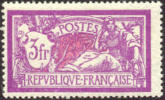 France #129 Mint Hinged 3fr Bright Violet/Rose From 1927 - Ongebruikt