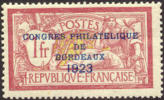 France #197 Mint Hinged 1fr Bordeaux Philatelics From 1923 - Neufs