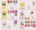 SAARLAND Heuss Ohne Währunggsbezeichung Kompleter Set  6 FDC - FDC