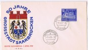 SAARLAND  1959  Grossstadt Saarbrücken  FDC - FDC