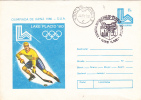 Olympic  Winter Games 1980 Lake Placid,Hockey, Stationery Cover Obliteration  Romania. - Hiver 1980: Lake Placid