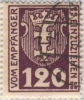 SI53D Europa Polonia DANZIG  Freie Stadt  Citta Libera 120 Pf. 1921 Violetto (scarlatto Scuro) Usato Lusso - Postage Due