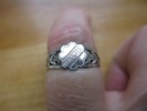 Petite Bague Enfant : Argent Et Cuivre Souvenir De Mariastein En Suisse Jolis Motifs Botaniques 1950 Env - Ring