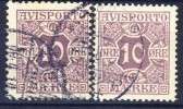 ##Denmark 1907-17. Postage Due. Michel 4X+Y. Cancelled(o) - Postage Due