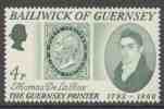 Guernsey 1971 Mi 56 * MH - Thomas De La Rue (1793-1866), Printer / Drucker / L´imprimante + Stamp Italy MiNr. 16 (1862 - Sonstige & Ohne Zuordnung