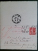 CARTE LETTRE-ENTIER POSTAL-10c SEMEUSE - CACHETS GRENOBLE ET CHAMBERY -1907 - Kaartbrieven