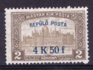 HUNGARYA   1918   4.50 Kr  MH - Ongebruikt