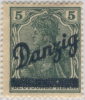 SI53D Europa Polonia DANZIG  Freie Stadt  Citta Libera 5 Pf. 1920 Nuovo MLH Verde  Lusso - Ungebraucht