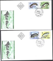 FDC-s  WWF Fishes 2004 From Bulgaria - Lettres & Documents