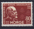 Norway 1948 Mi. 337    80 Ø Norwegische Gesellschaft Für Forstwirtschaft Axel Heiberg Gründer MNH** - Ongebruikt