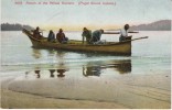 Whale Hunters Puget Sound WA Washington, Indian Native American Boat, C1900s/10s Vintage Postcard - Indios De América Del Norte