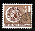 FRANCE  1971 - Preo 13 - Monnaie Gauloise 30c Bistre - Sans Gomme - 1964-1988