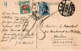 Italy / Italia Italy-Switzerland Uprated Cartolina Postale / PC With Swiss Postage Due 1922 - Postage Due