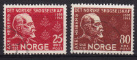 Norway 1948 Mi. 336-37 Norwegische Gesellschaft Für Forstwirtschaft Axel Heiberg Gründer Complete Set - Usati