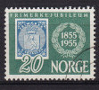 Norway 1955 Mi. 390    20 Ø Norwegische Briefmarken 100 Jahre Stamp On Stamp - Gebraucht