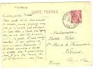 REF LVP7 - FRANCE CARTE POSTALE TYPE MERCURE 70c DATE 919 COLMAR / VESINET 19/7/1939 - Standard Postcards & Stamped On Demand (before 1995)