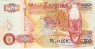 BILLETE DE ZAMBIA DE 50 KWACHA   (BANKNOTE)  SIN CIRCULAR - Zambia