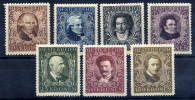 AUSTRIA 1922 Musicians' Fund Set Mint Hinged / *.  Michel 418-24 - Unused Stamps