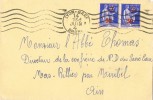 Carta LYON Gare  (Rhone) 1946.  Sellos Sobrecarga 50 S 90 Cts - Lettres & Documents