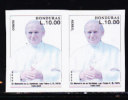 B)2005 HONDURAS SCNC1188-A POPE/WEARNG WHITE VESTMENTS MNH IMPERFORATE PAIR - Honduras