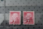 UNITED STATES OF AMERICA USA 2 PERFORE STAMP PERFIN Perforato Perforado Perfiert Perforede Perforate Perforé - Perfins