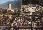 Suisse-VS Valais, Martigny, Le Chateau De La Batiaz Et L'amphithéatre Romain, Circule Oui - Martigny