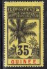 Guinée Française N° 41  X Type Palmiers : 35 C. Noir Sur Jaune Clair Trace De  Charnière Sinon TB - Nuovi