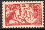 Guinée Française N°123  X Exposition Internationale De Paris 1937 : 90 C. Rouge  Trace De  Charnière Sinon TB - Unused Stamps