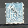 REUNION 15c Bleu 1891 N°22 - Usati