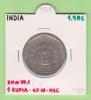 INDIA  1  RUPIA  1.986  KM#79.1  Cu Ni   MBC/VF     DL-9909 - Inde