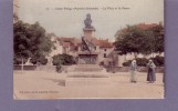 66 - Canet Village - La Place Et La Statue - Editeur: Brun N° 77 - Canet En Roussillon