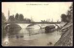 CPA  ANCIENNE- FRANCE- SAINT-AVERTIN (37)- LE PONT EN TRES GROS PLAN AVEC ATTELAGE- LES LAVOIRS- ANIMATION - Saint-Avertin