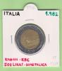 ITALIA  500   Liras  1.982  KM#111  Bimetalica    EBC/XF         DL-9976 - 500 Lire