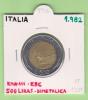 ITALIA  500   Liras  1.982  KM#111  Bimetalica    EBC/XF         DL-9976 - 500 Liras