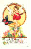 Valentine - Valentin - Chérubin Cherub Heart Butterfly - Unused - 1912 (?) - 2 Scans - Valentinstag