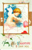 Valentine I Love You - Saint-Valentin - Chérubin Cherub  - Embossed - VG Condition - 2 Scans - San Valentino