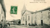 CPA 54 BOUXIERES AUX CHENES PLACE DE L EGLISE Rare - Andere & Zonder Classificatie