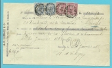 40+46 (X2) Op Recu Met Stempel BRUXELLES 11  (rare N°40 Op Recu) !!!!!! (VK) - 1883 Leopoldo II