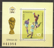 Rumänien; 1981; Michel 3843 Block 184 **; Fussbal 1982 WM Spania; Bild1 - Nuevos